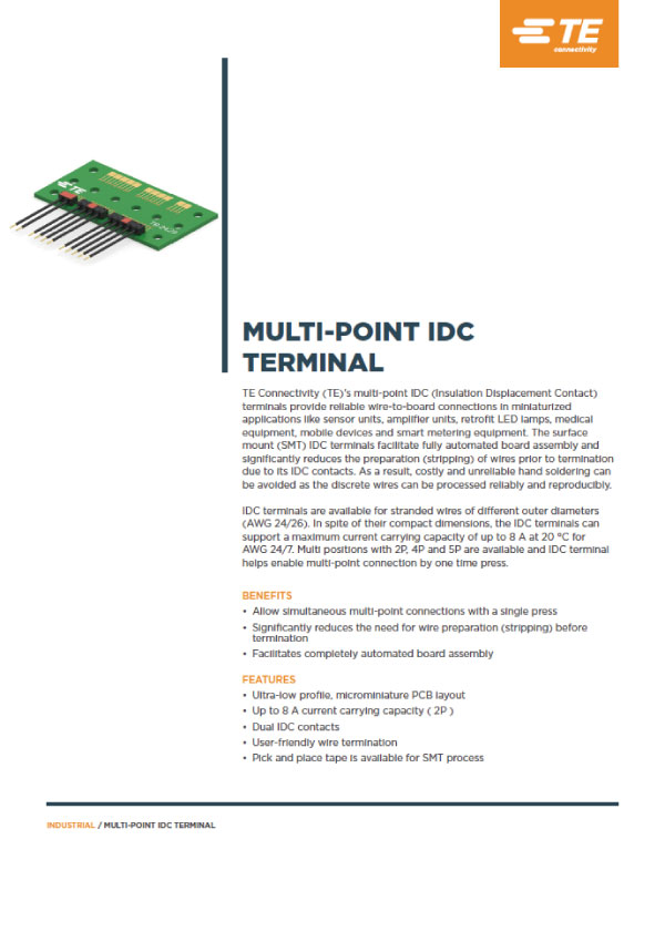 MULTI-POSITION IDC TERMINALリーフレット